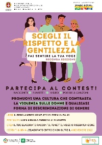 Locandina Concorso Scegli il rispetto e la gentilezza 2022